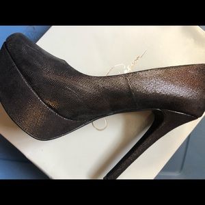 Jessica Simpson metallic high heel pumps
